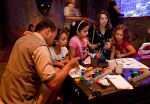 Children enjoy painting at Family Fun Day at the Lost Chambers Atlantis
